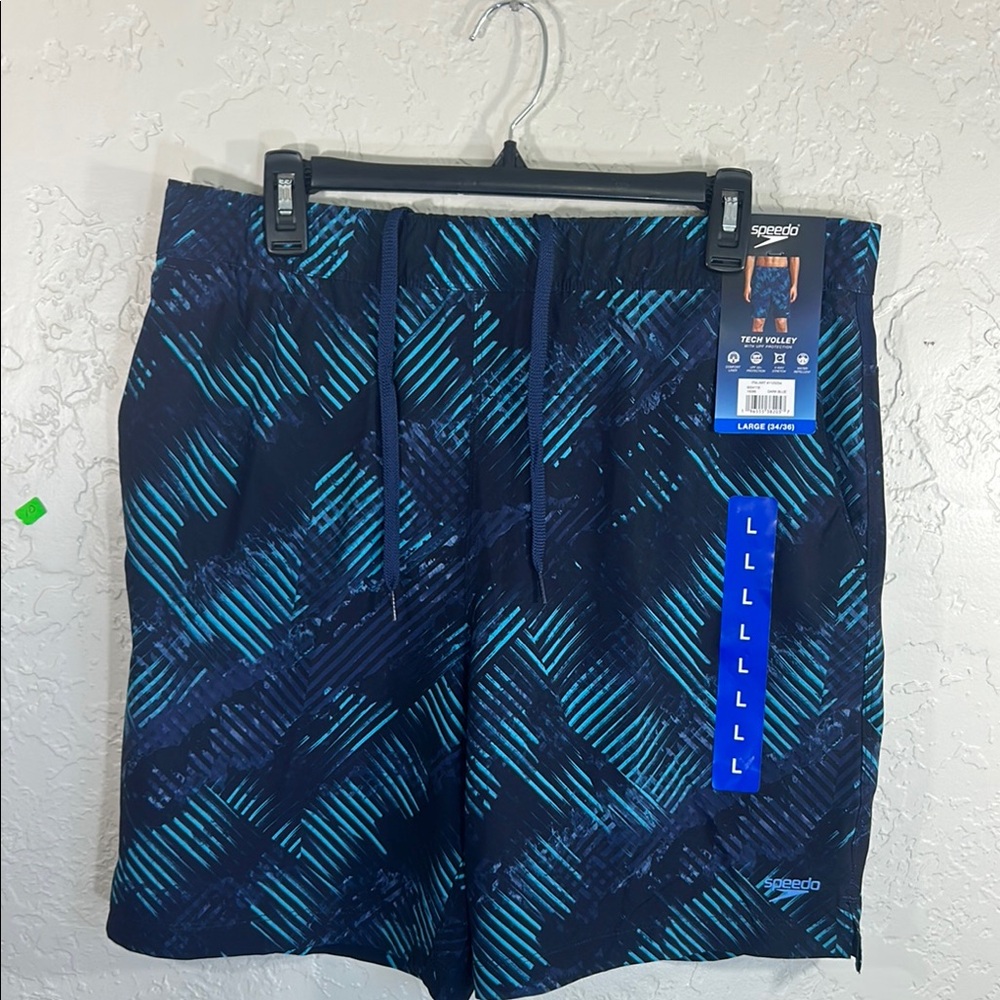 Speedo Men's Swim Trunks - Blue and Black